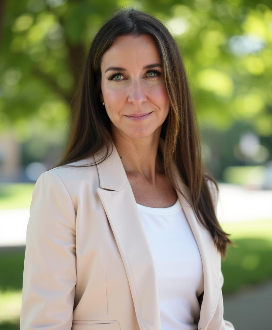 Portrait of Jillian Moriarty, founder of EnerJi Wellness